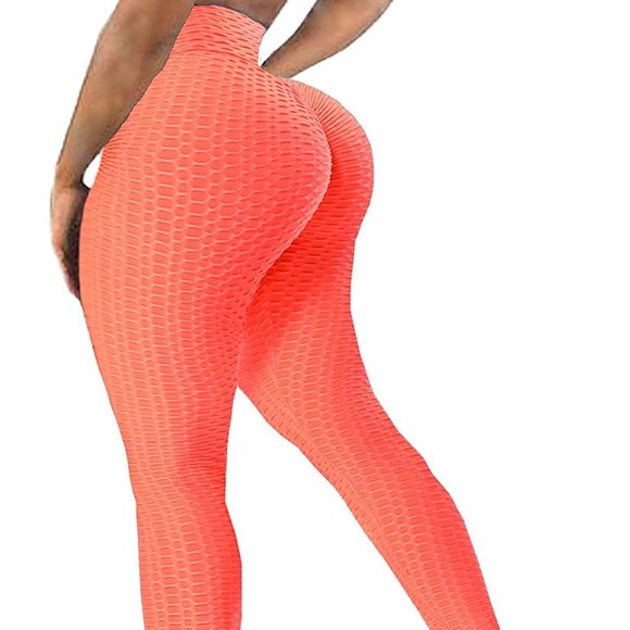 High Waisted Bubble Textured Yoga Pants - Picture 1 of 7